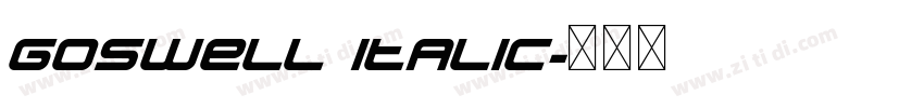 Goswell Italic字体转换